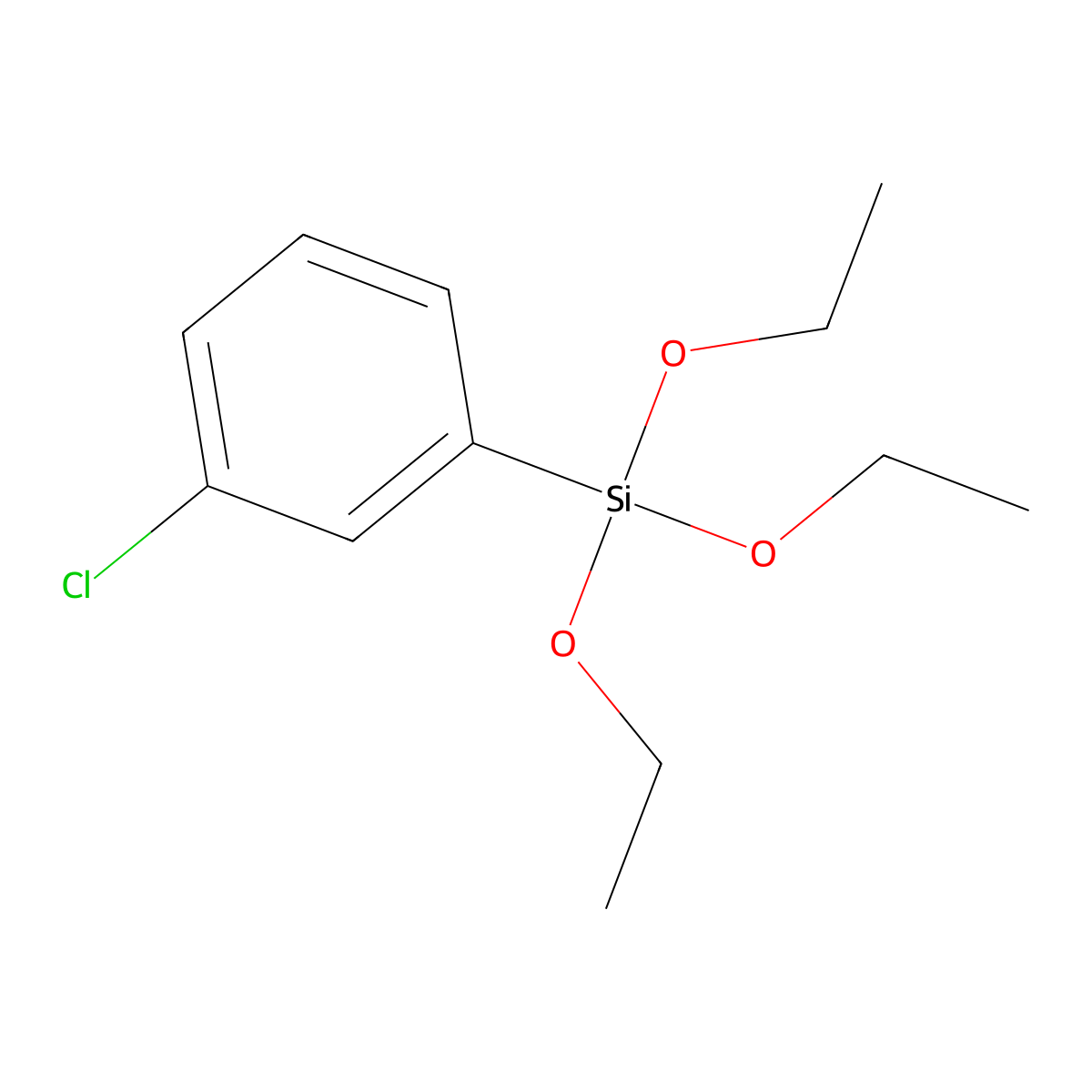 Silane, (3-chlorophenyl)triethoxy- molecular structure, CAS 53392-05-5