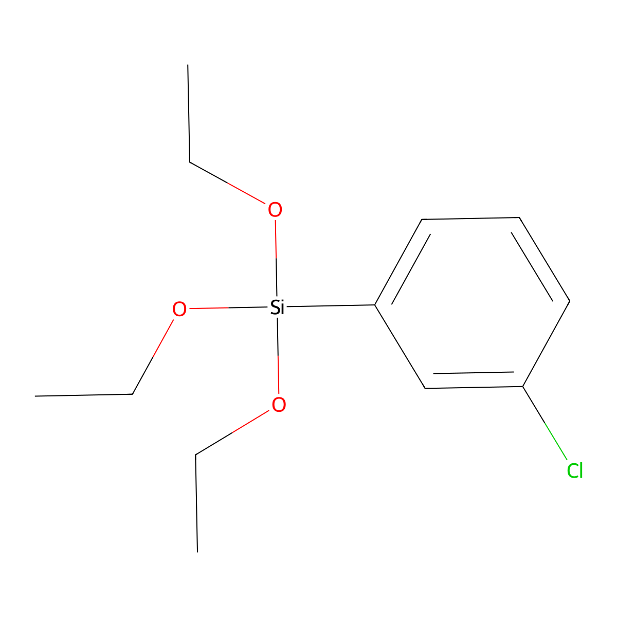 Silane, (3-chlorophenyl)triethoxy- molecular structure, CAS 53392-05-5