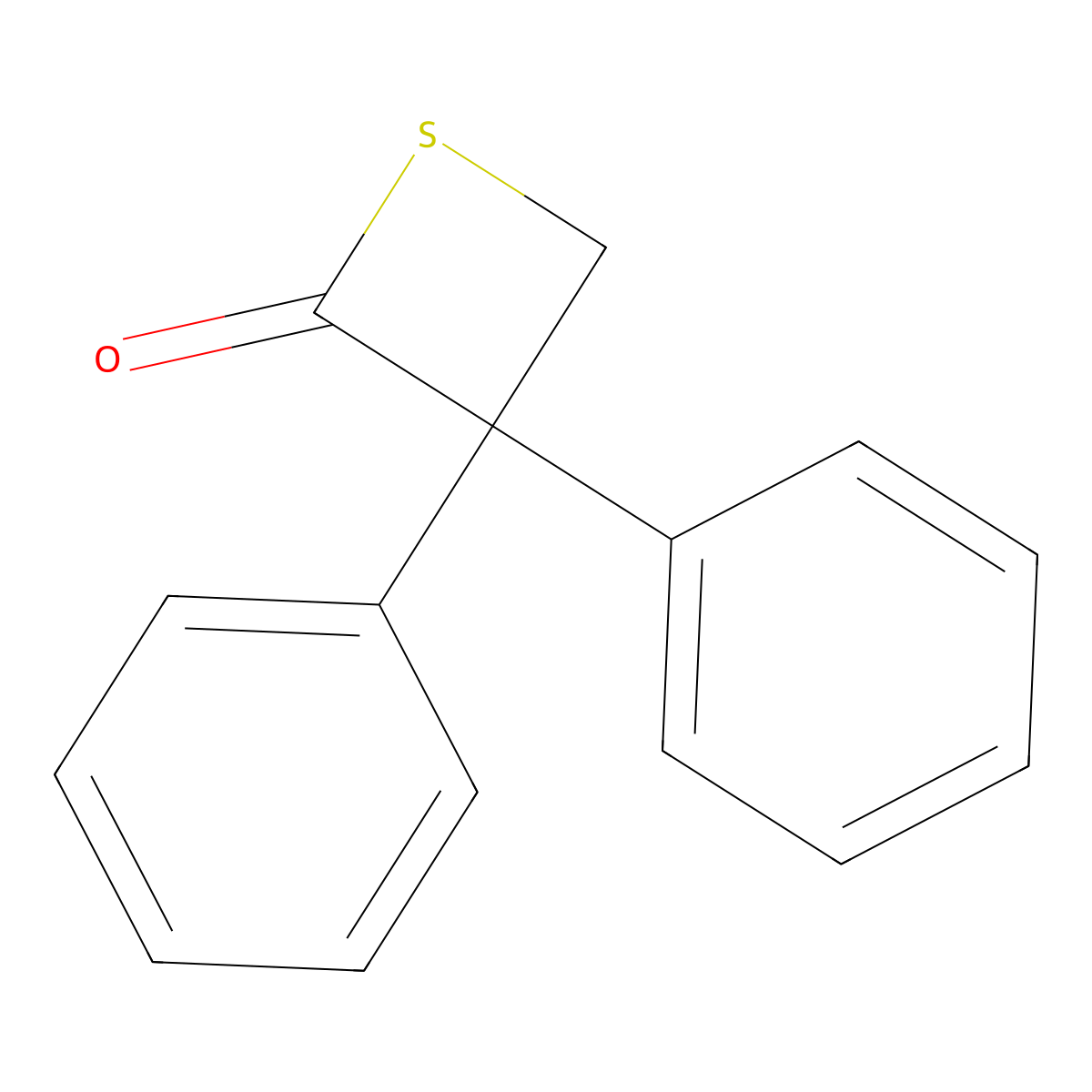 Propionic acid, 2,2-diphenyl-3-mercapto-, beta-thiolactone molecular structure, CAS 53392-43-1
