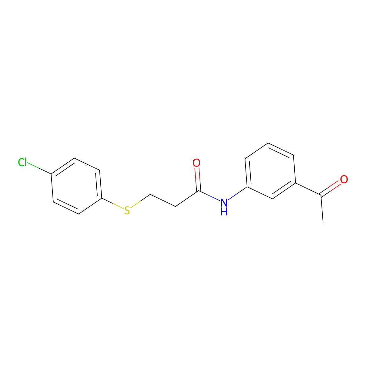 N-(3-acetylphenyl)-3-[(4-chlorophenyl)sulfanyl]propanamide molecular structure, CAS 533921-47-0