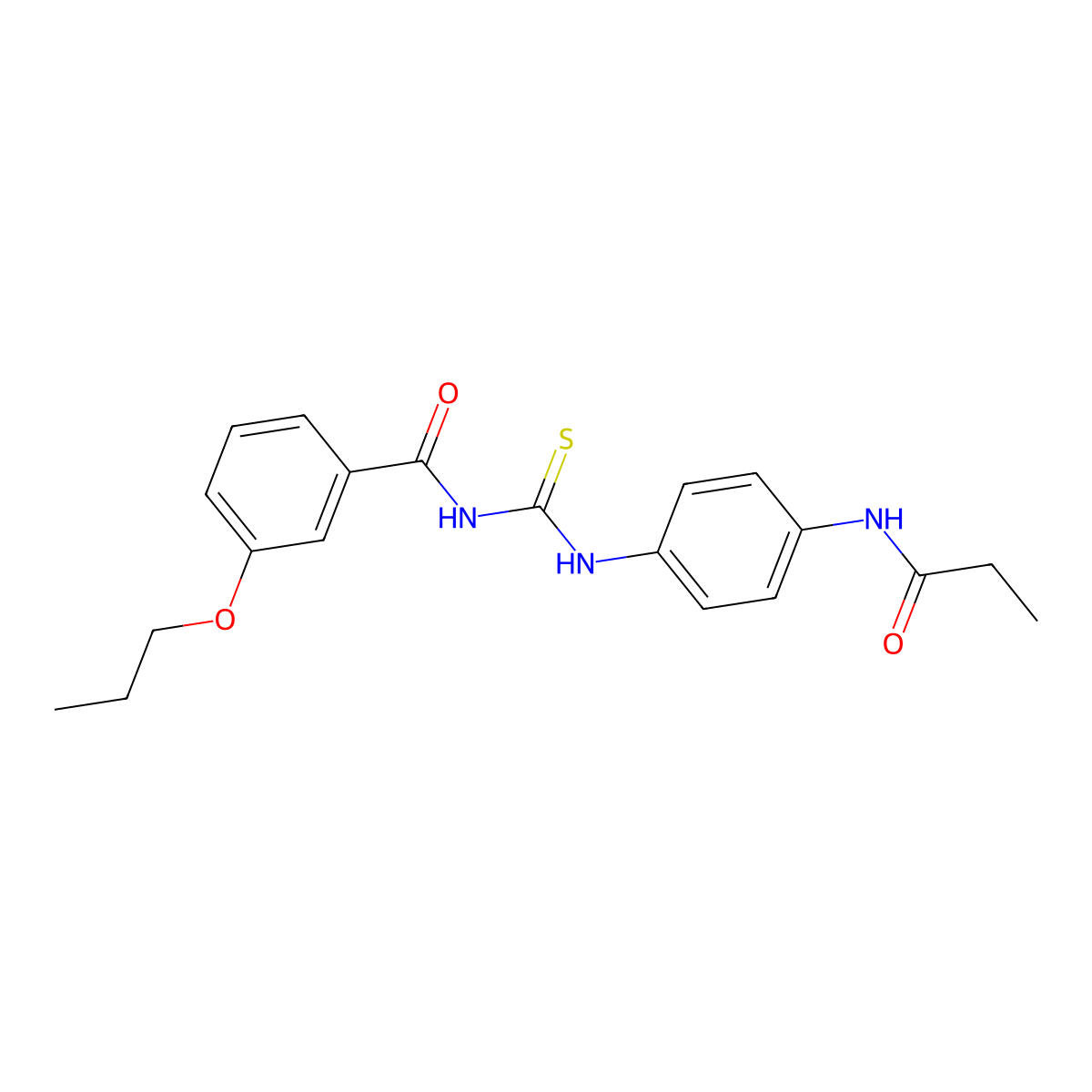 N-((4-Propionamidophenyl)carbamothioyl)-3-propoxybenzamide molecular structure, CAS 533921-69-6