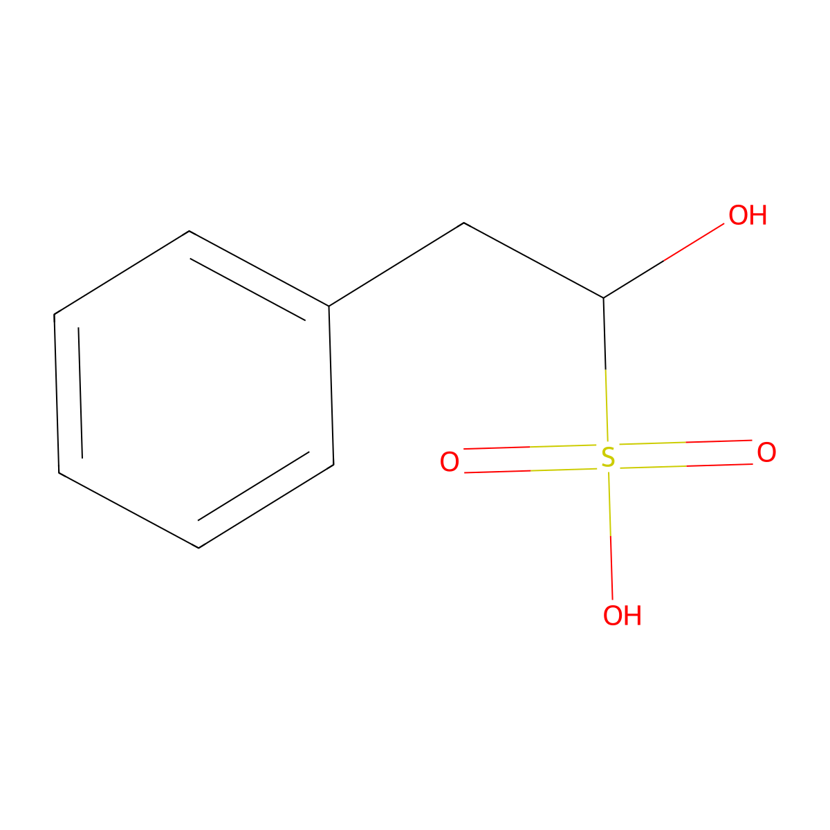 1-Hydroxy-2-phenylethanesulfonic acid molecular structure, CAS 53393-71-8