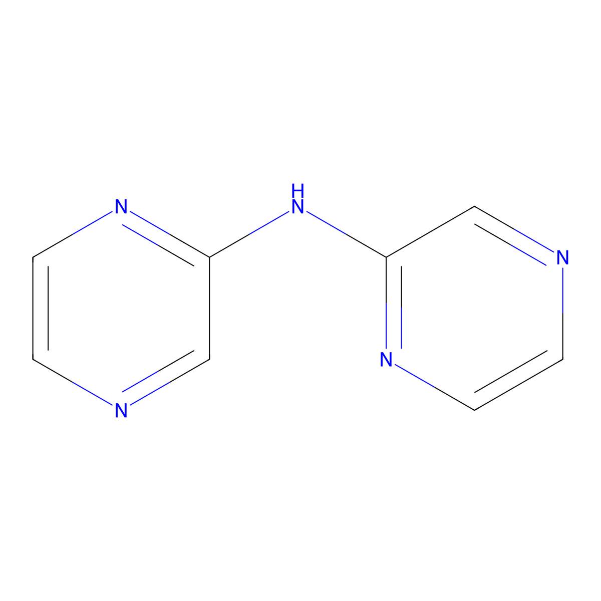 Di(pyrazin-2-yl)amine molecular structure, CAS 533930-18-6