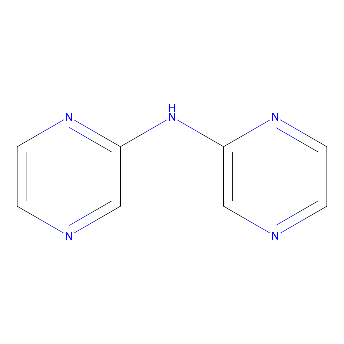Di(pyrazin-2-yl)amine molecular structure, CAS 533930-18-6