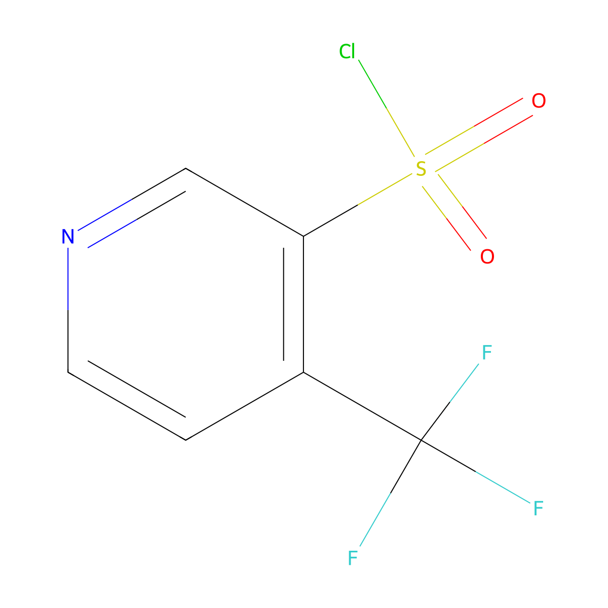 4-(Trifluoromethyl)pyridine-3-sulfonyl chloride molecular structure, CAS 533932-27-3