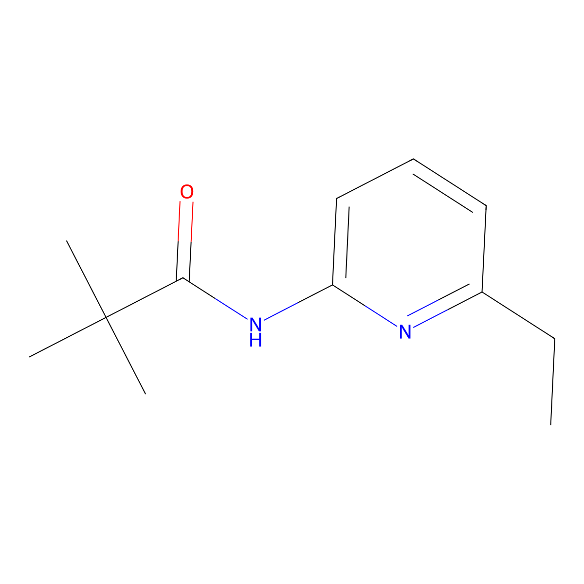 N-(6-ethyl-pyridin-2-yl)-2,2-dimethyl-propionamide molecular structure, CAS 533939-02-5