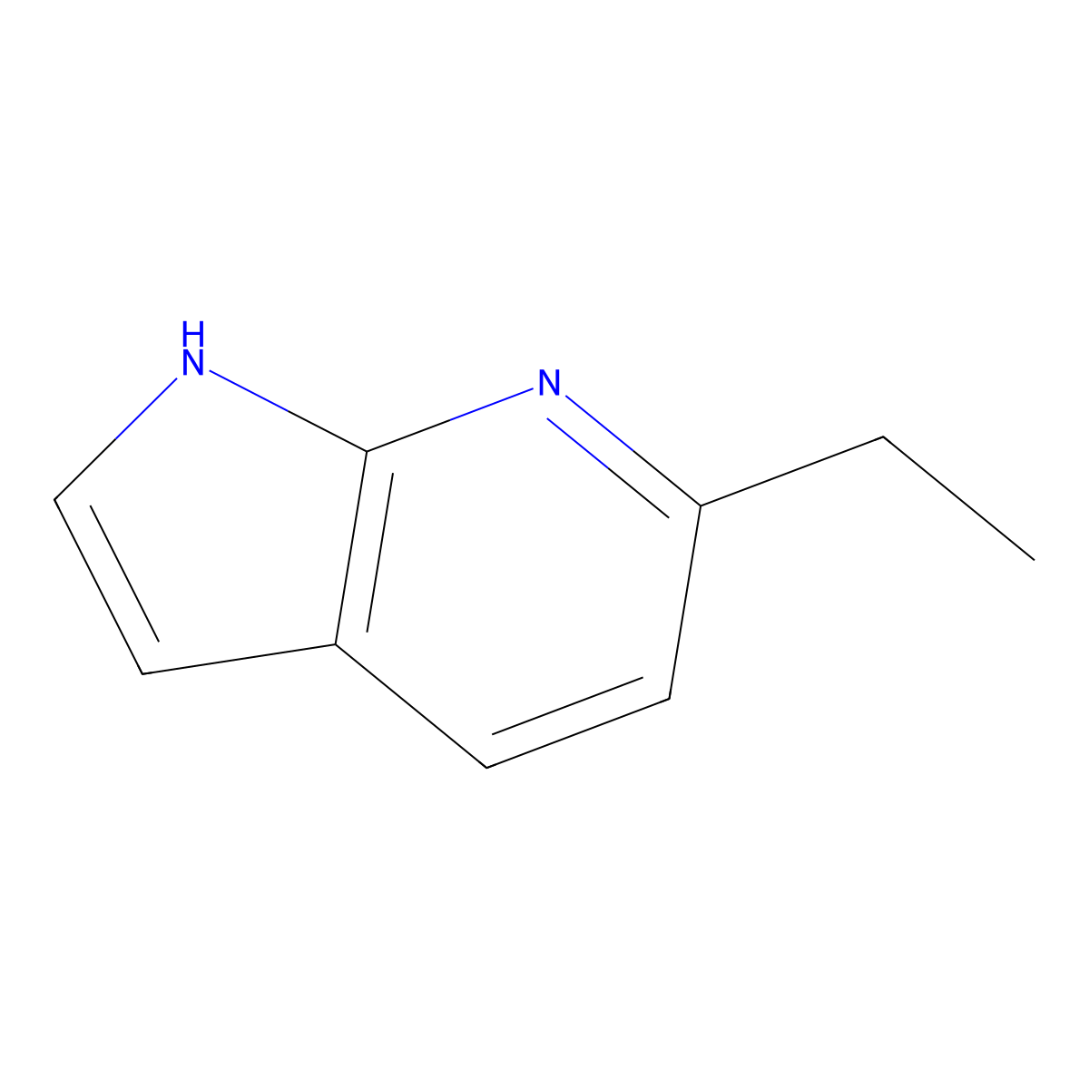 6-ethyl-1H-pyrrolo[2,3-b]pyridine molecular structure, CAS 533939-04-7