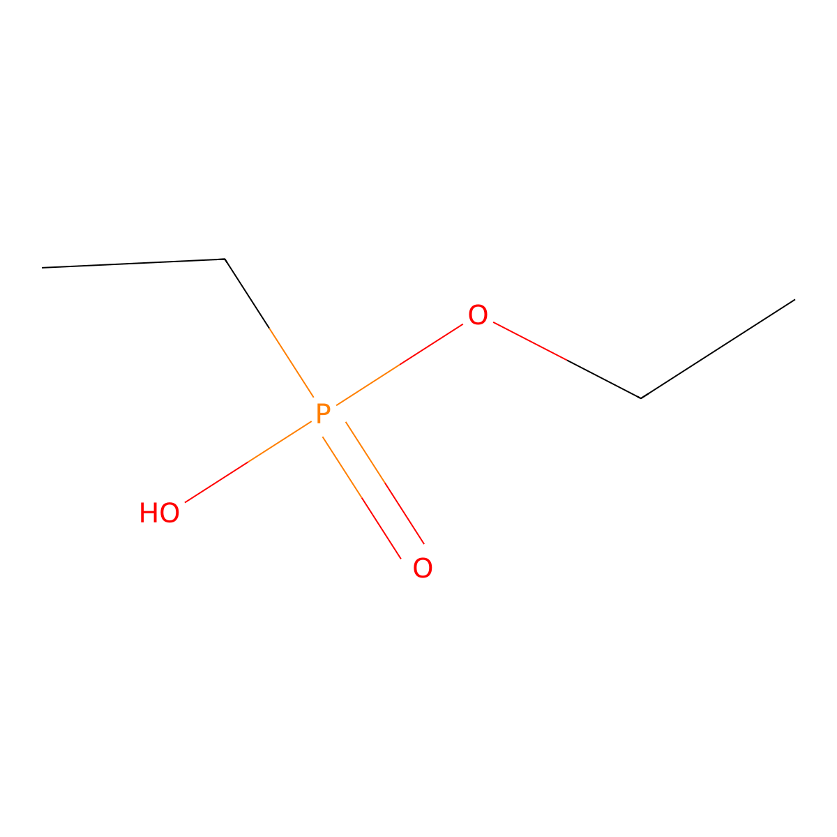 Phosphonic acid, ethyl-, monoethyl ester molecular structure, CAS 53396-55-7
