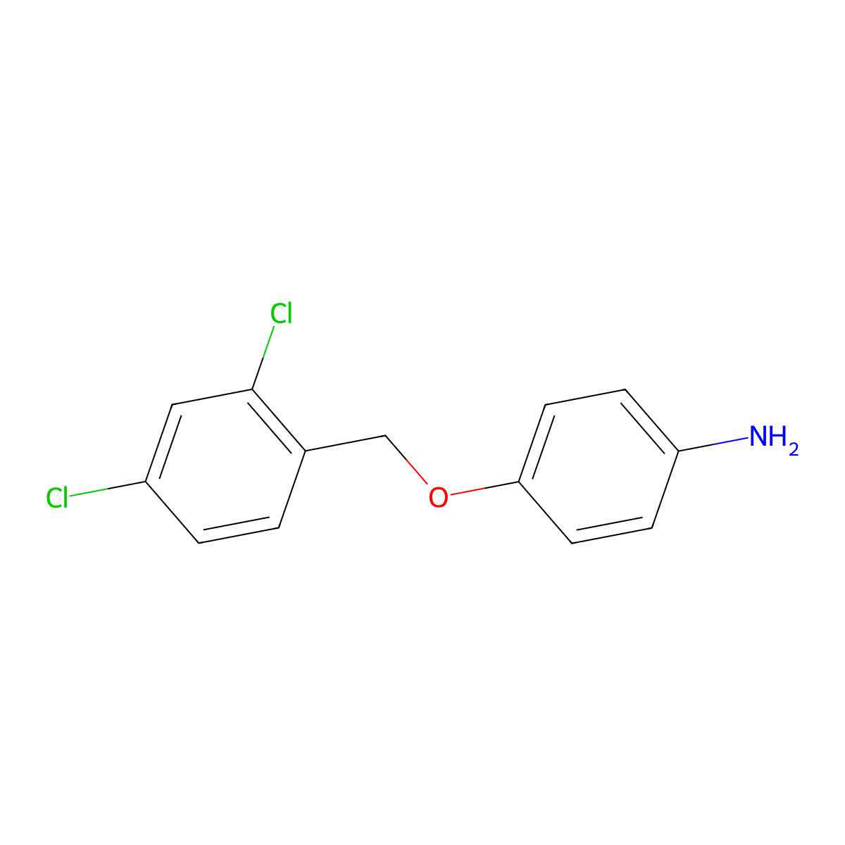 4-[(2,4-Dichlorophenyl)methoxy]aniline molecular structure, CAS 53397-81-2