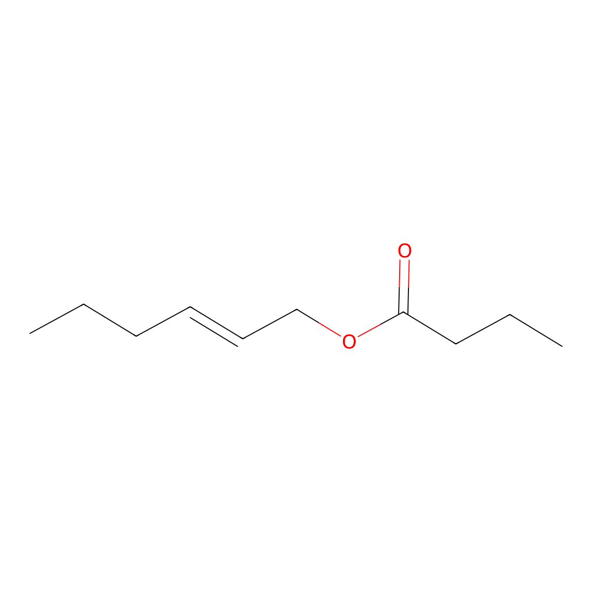 trans-2-HEXENYL BUTYRATE molecular structure, CAS 53398-83-7