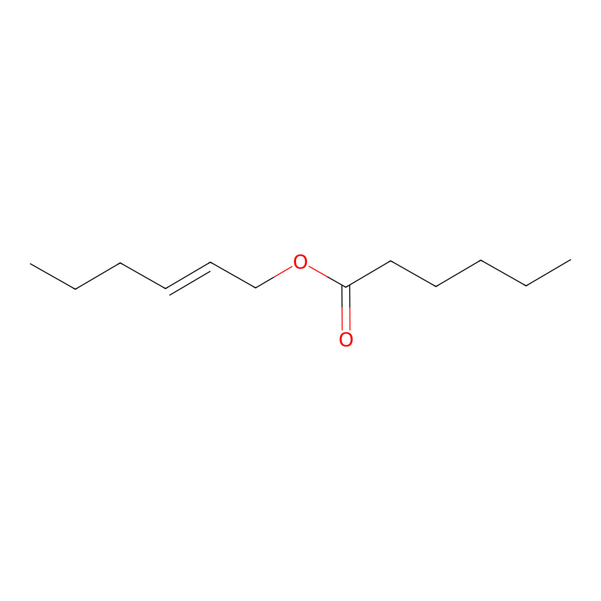 2-Hexenyl hexanoate, (2E)- molecular structure, CAS 53398-86-0