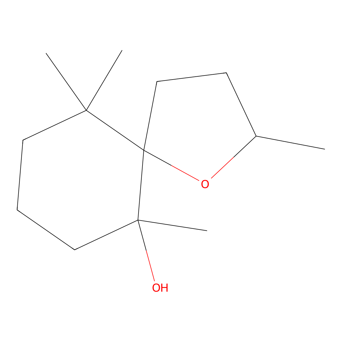 6-Hydroxydihydrotheaspirane molecular structure, CAS 53398-90-6