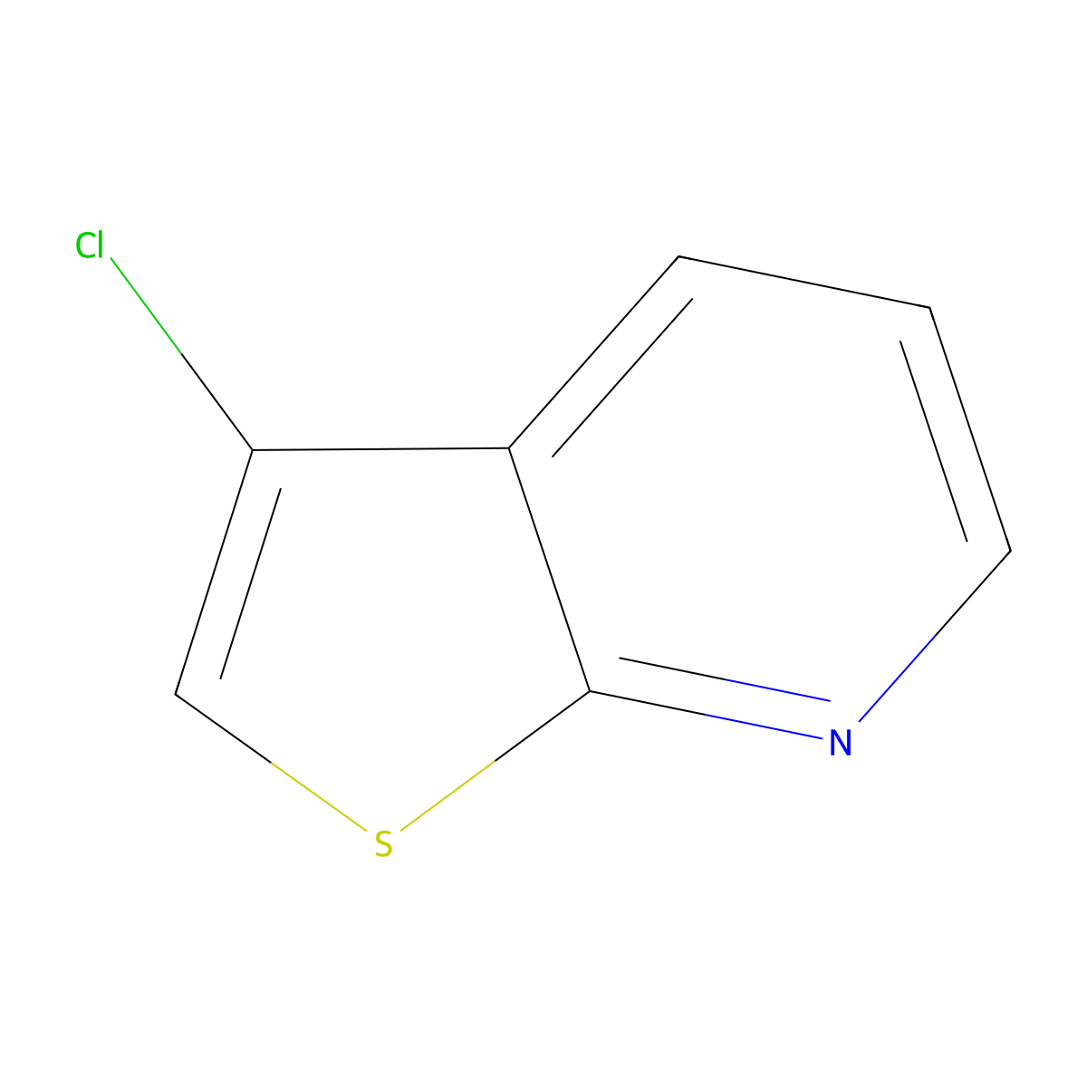 3-Chlorothieno(2,3-b)pyridine molecular structure, CAS 53399-36-3