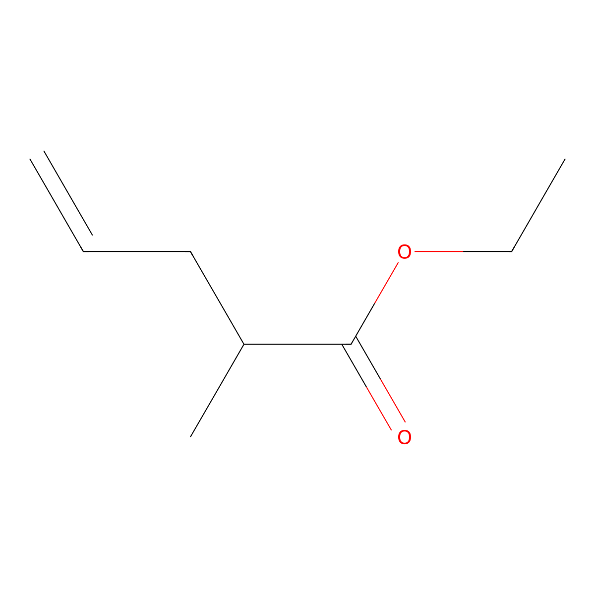Ethyl 2-methyl-4-pentenoate molecular structure, CAS 53399-81-8