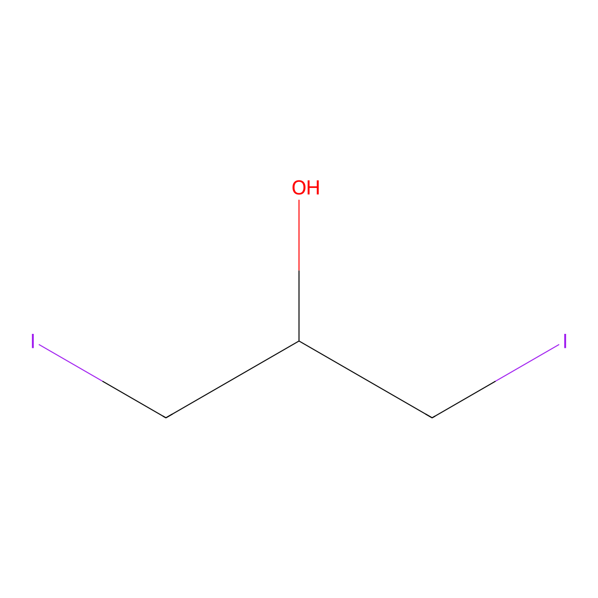 1,3-Diiodo-2-propanol molecular structure, CAS 534-08-7