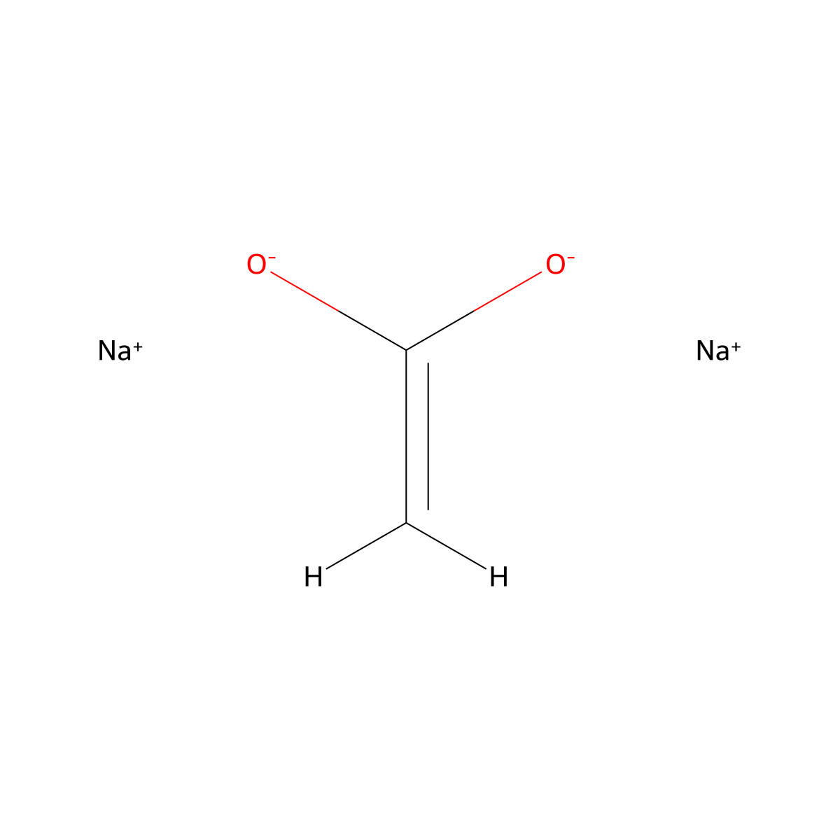 Sodium sodioacetate molecular structure, CAS 534-12-3
