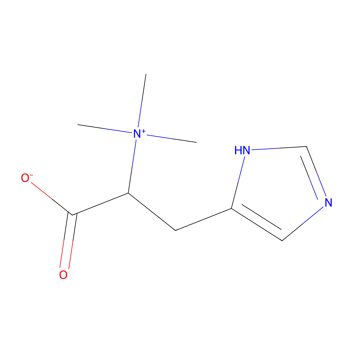 Histidine-betaine molecular structure, CAS 534-30-5