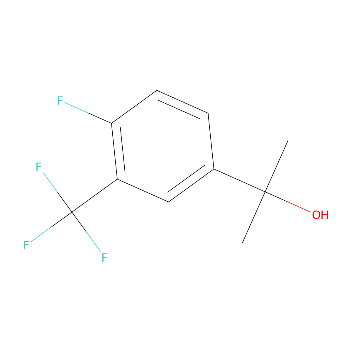 2-[4-Fluoro-3-(trifluoromethyl)phenyl]propan-2-OL molecular structure, CAS 534-39-4