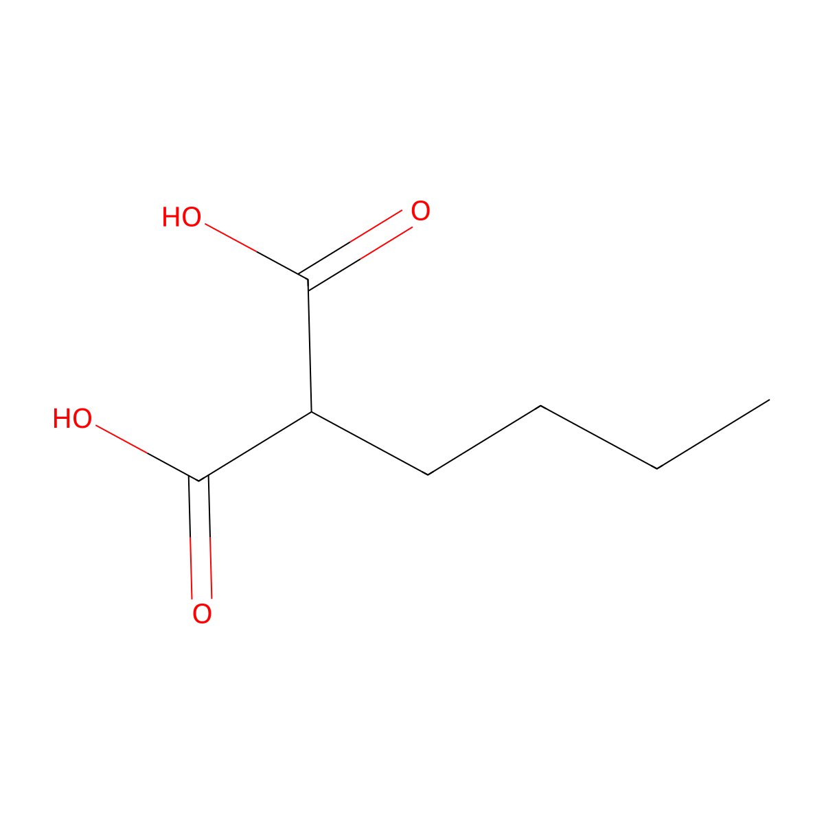 Butylmalonic acid molecular structure, CAS 534-59-8