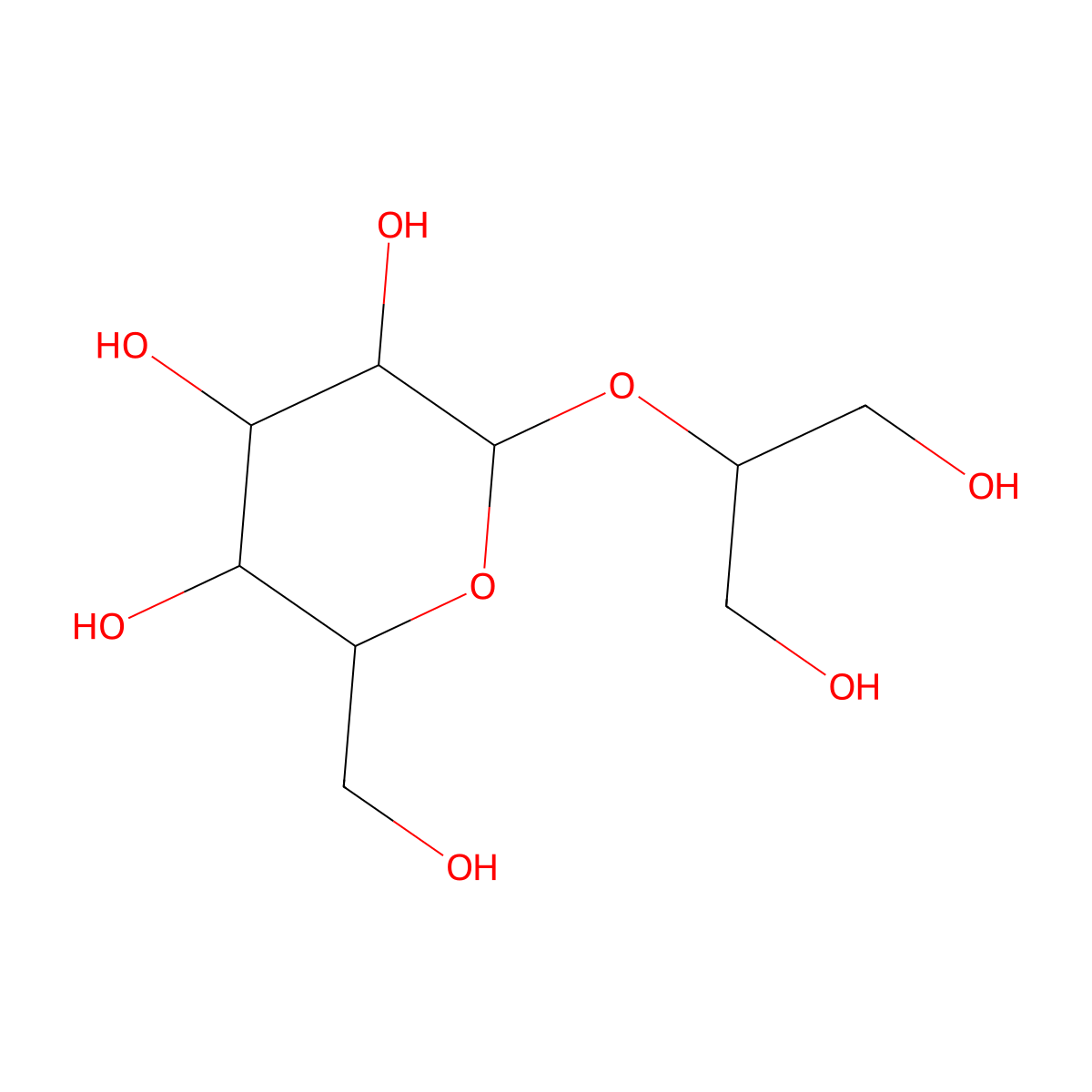 2-(alpha-D-galactosyl)glycerol molecular structure, CAS 534-68-9