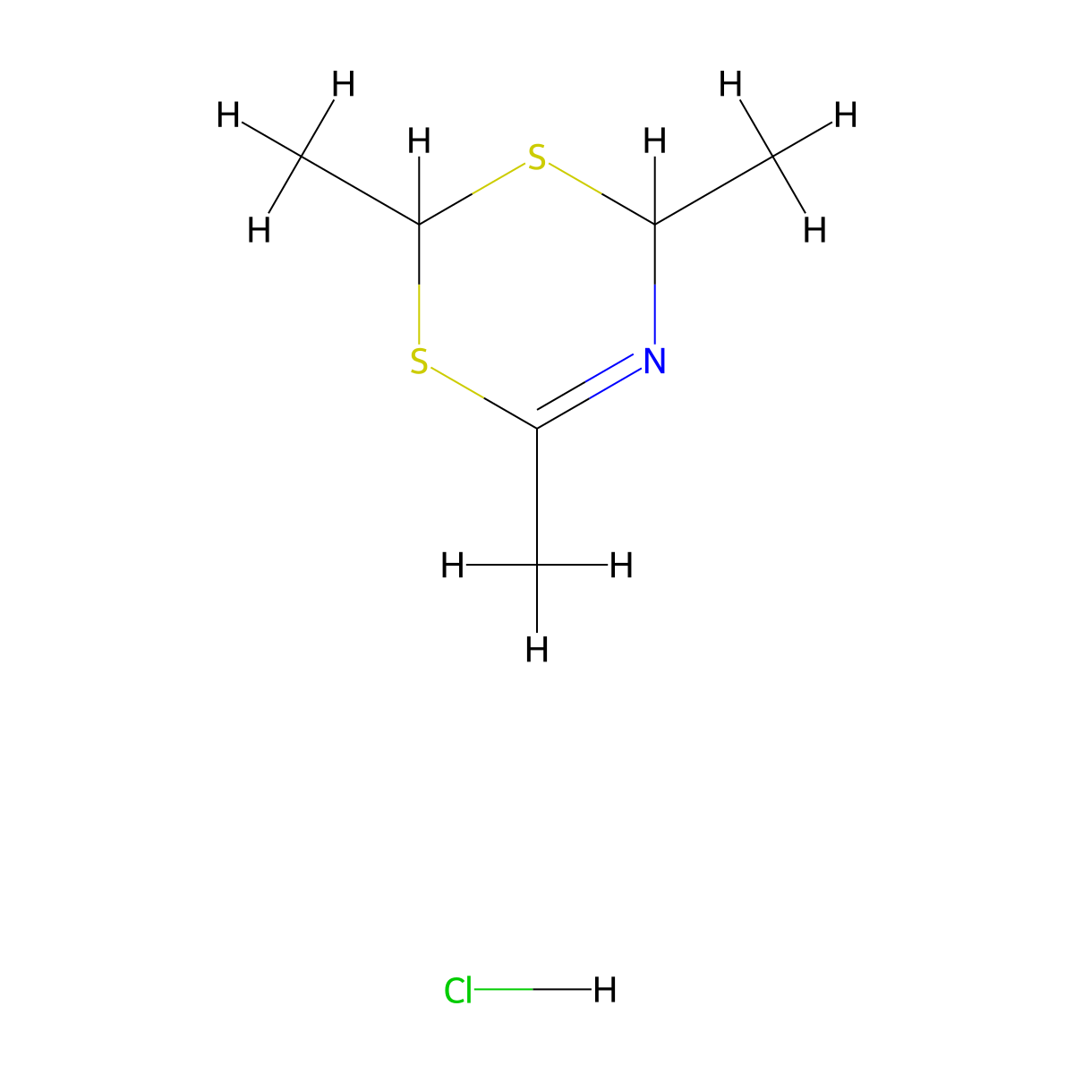 Thialdin hydrochloride molecular structure, CAS 5340-02-3