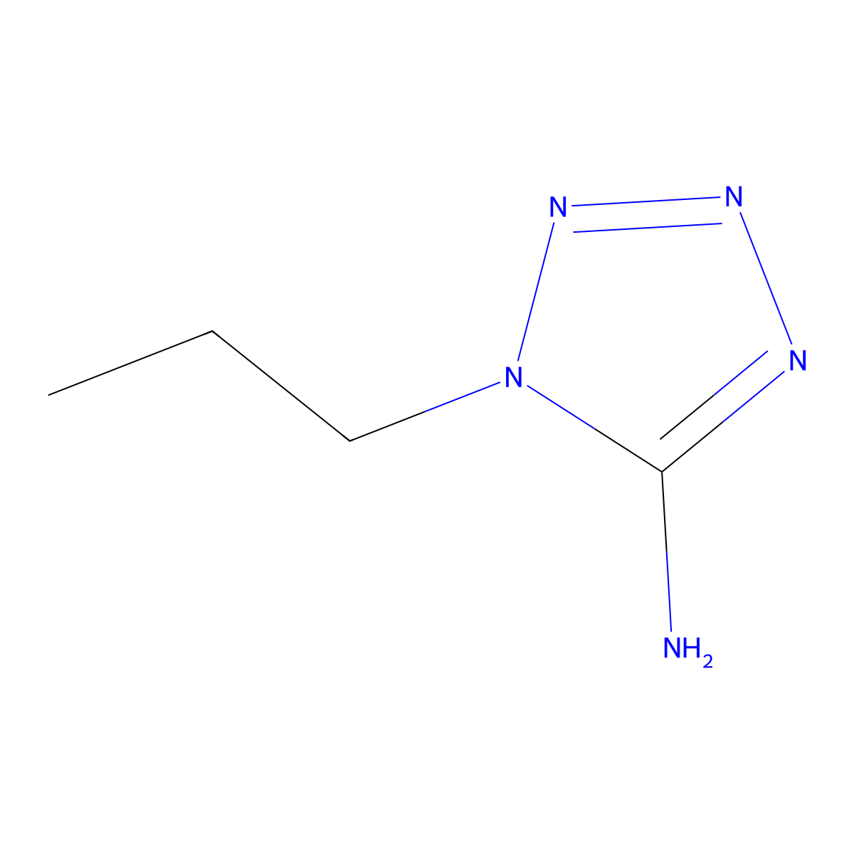 1-propyl-1H-tetrazol-5-amine molecular structure, CAS 5340-04-5