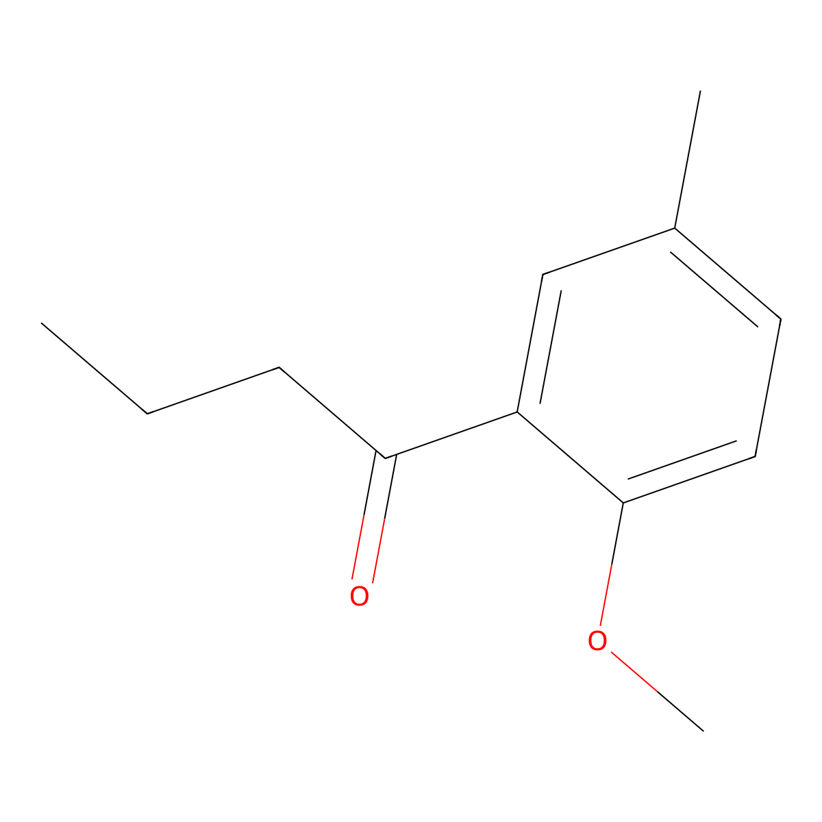 1-(2-Methoxy-5-methylphenyl)butan-1-one molecular structure, CAS 5340-05-6