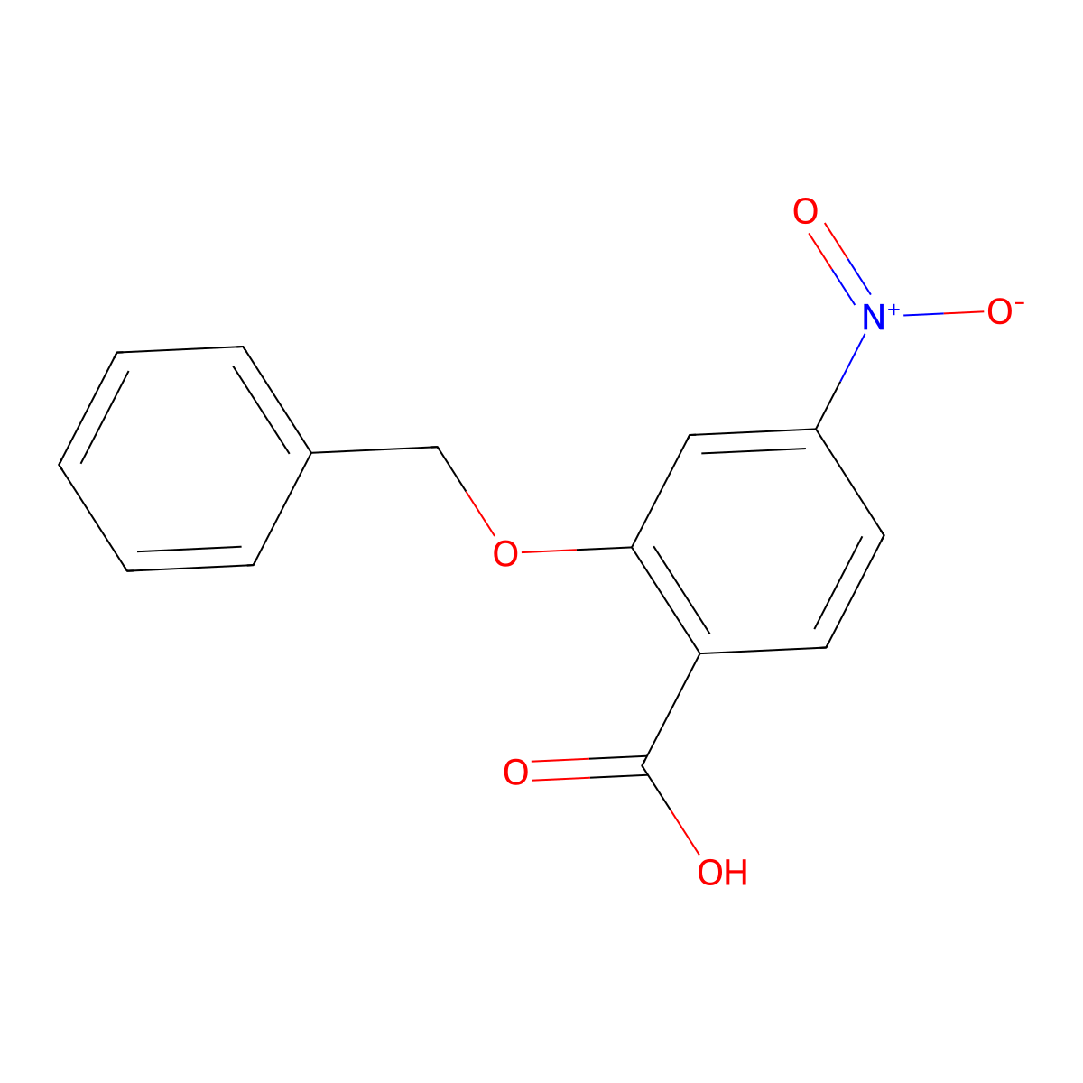 2-(Benzyloxy)-4-nitrobenzoic acid molecular structure, CAS 5340-21-6