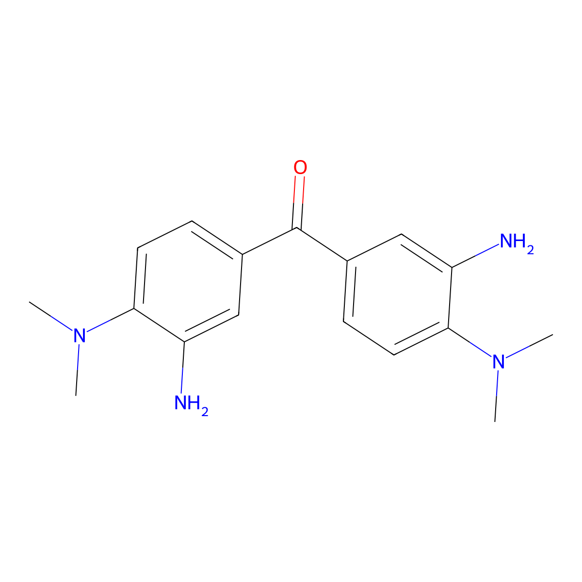 Bis[3-amino-4-(dimethylamino)phenyl]methanone molecular structure, CAS 5340-23-8