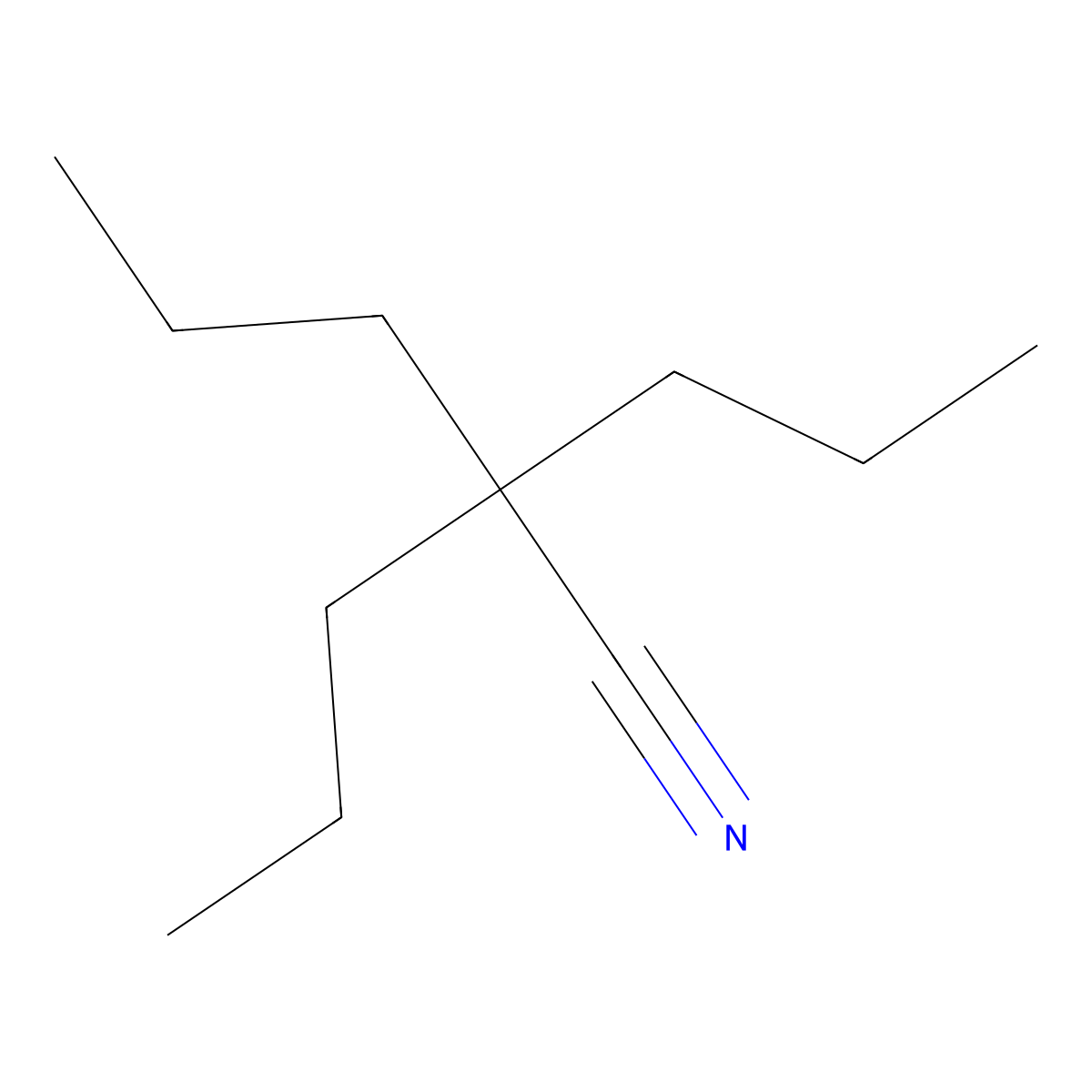2,2-Dipropylvaleronitrile molecular structure, CAS 5340-48-7