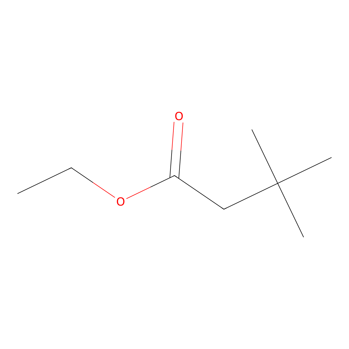 Ethyl 3,3-dimethylbutyrate molecular structure, CAS 5340-78-3