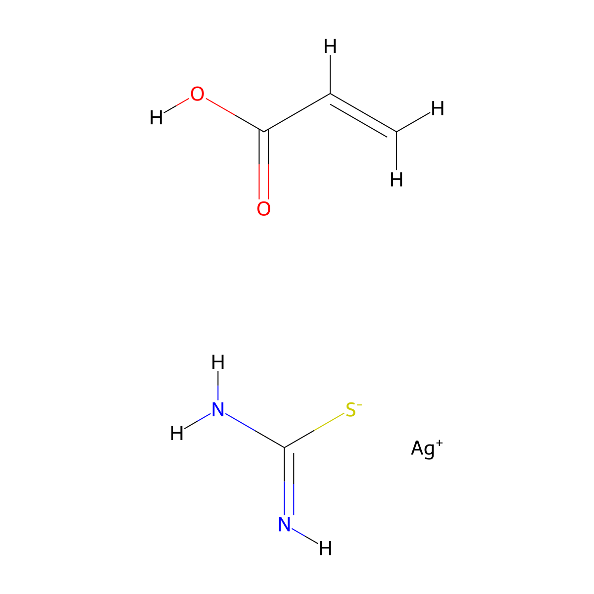 Silver;carbamimidothioate;prop-2-enoic acid molecular structure, CAS 53404-00-5