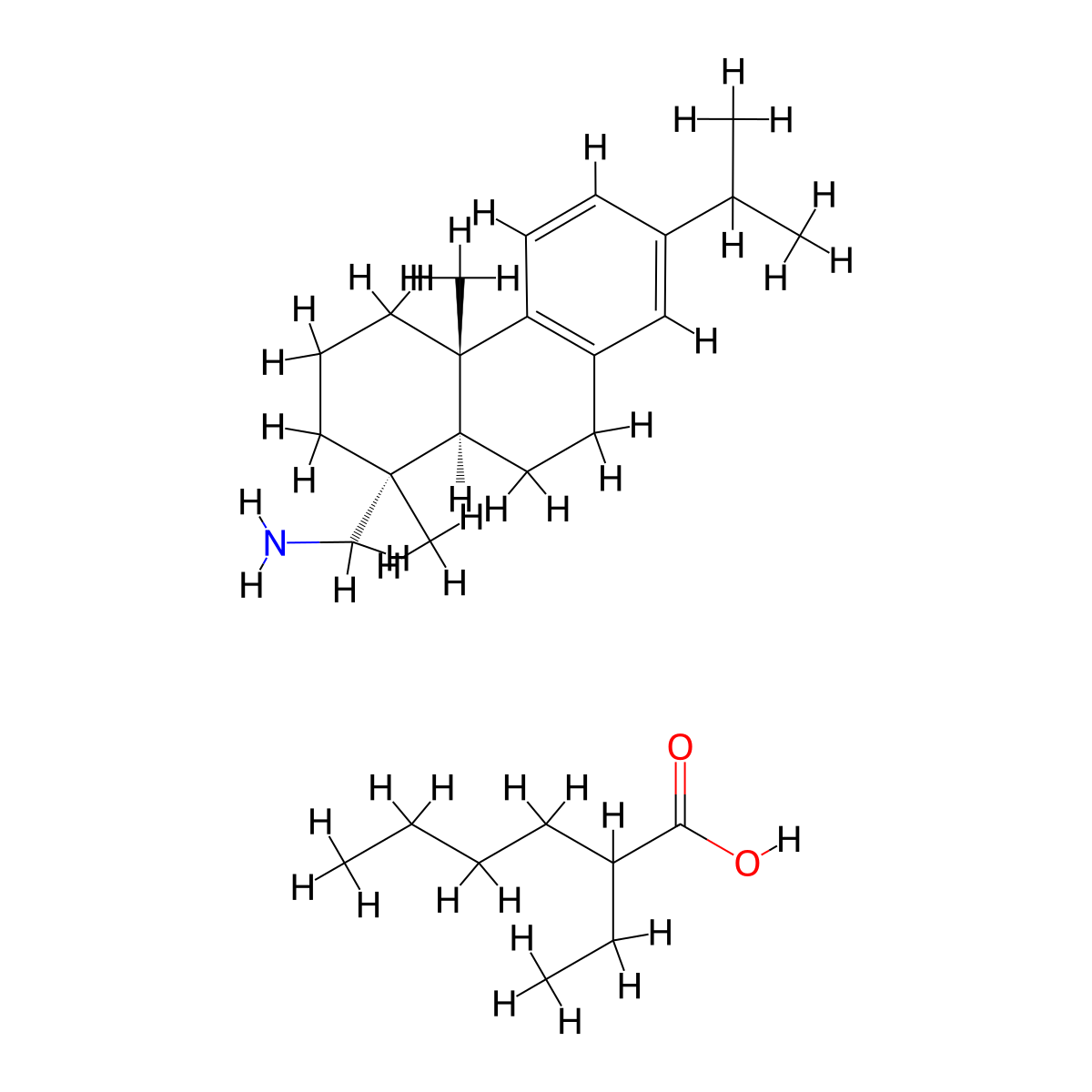 Copper dehydroabietylammonium 2-ethylhexanoate molecular structure, CAS 53404-24-3