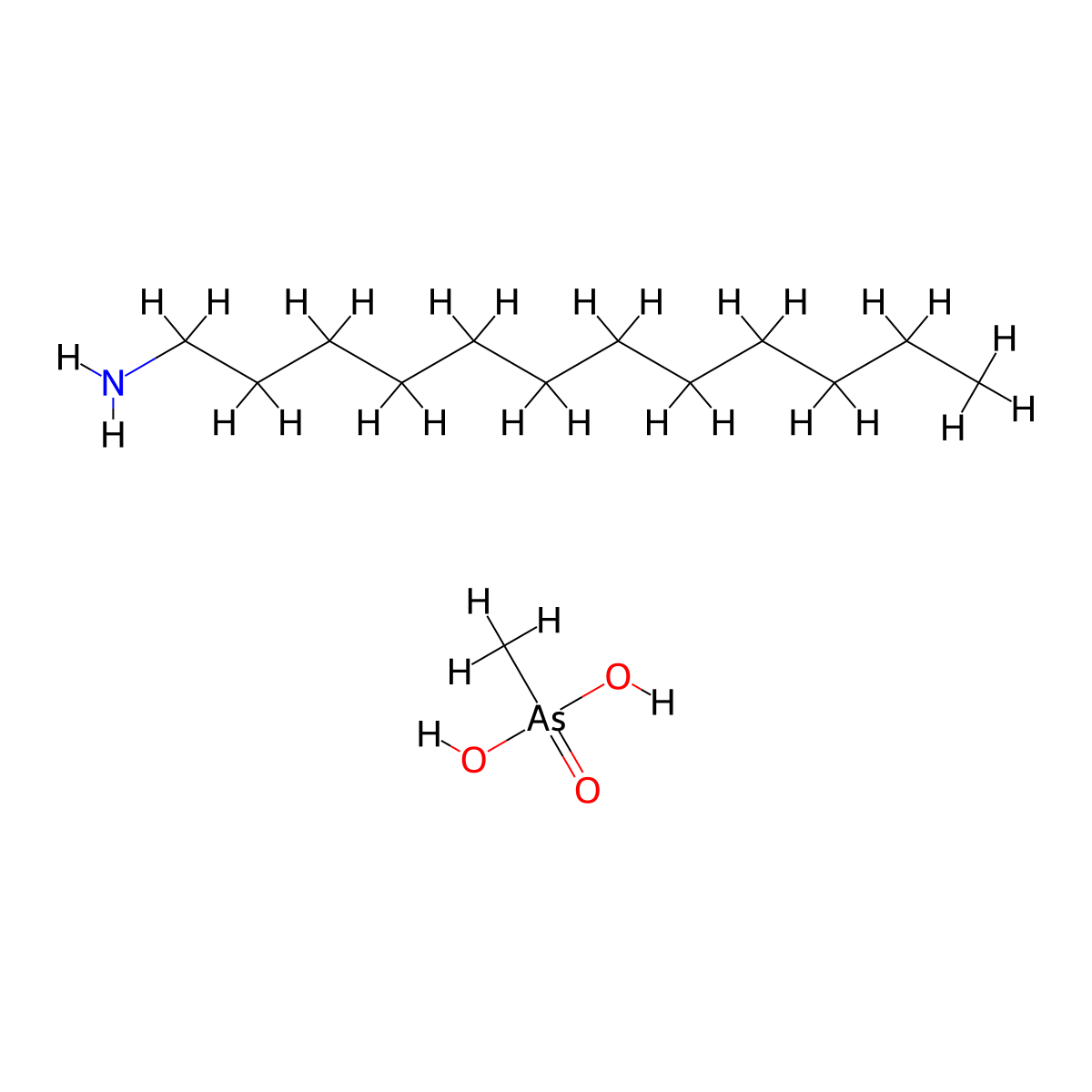 Arsonic acid, methyl-, compd. with 1-dodecanamine (1:1) molecular structure, CAS 53404-47-0