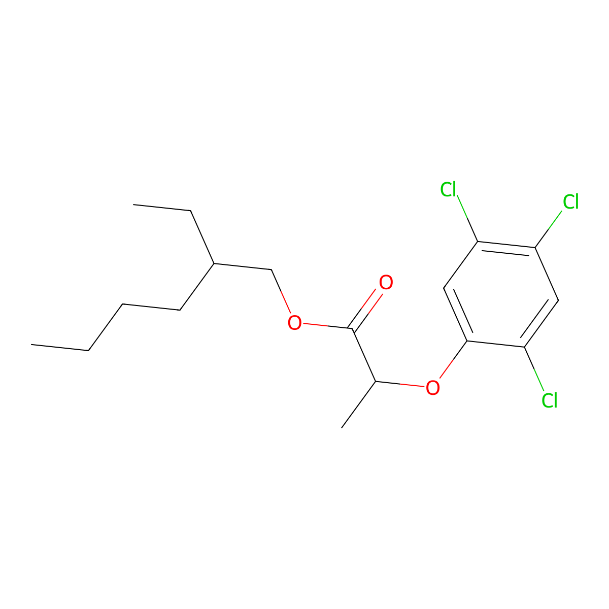 2-Ethylhexyl 2-(2,4,5-trichlorophenoxy)propionate molecular structure, CAS 53404-76-5
