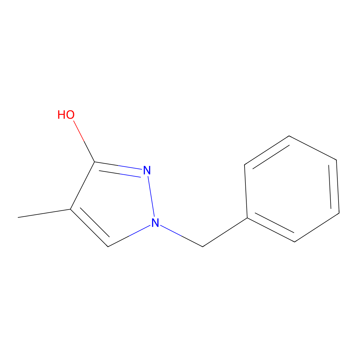 1-benzyl-4-methyl-1H-pyrazol-3-ol molecular structure, CAS 53409-18-0