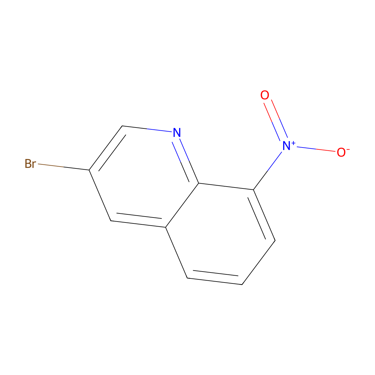 Quinoline, 3-bromo-8-nitro- molecular structure, CAS 5341-07-1
