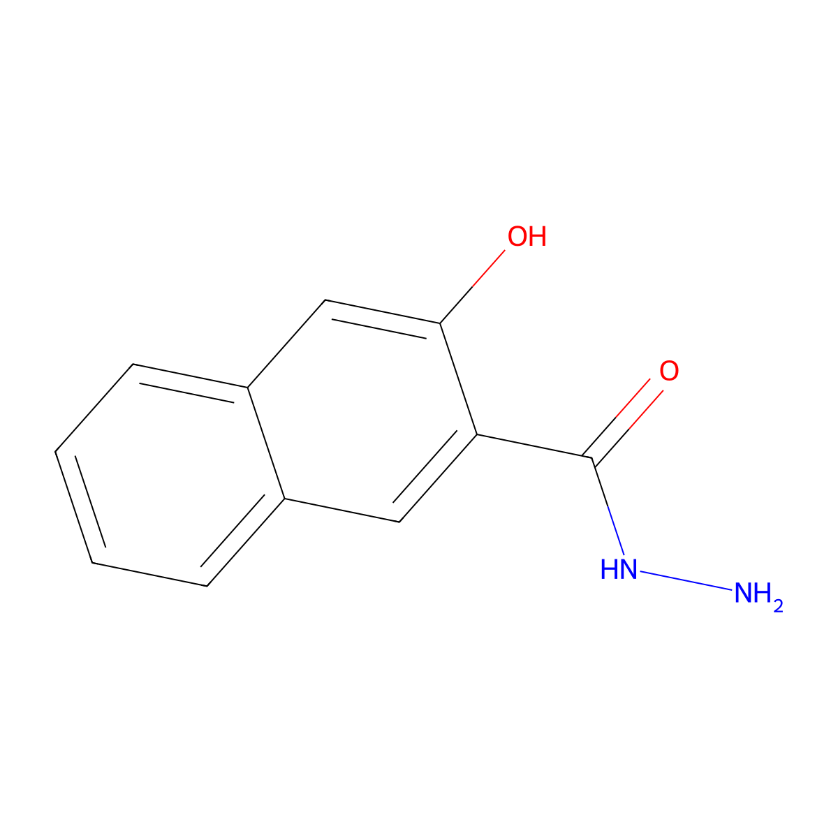 3-Hydroxy-2-naphthoic acid hydrazide molecular structure, CAS 5341-58-2