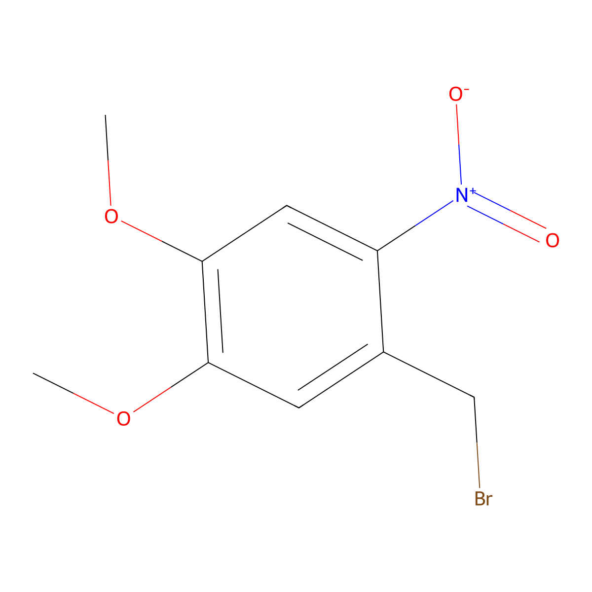 1-(Bromomethyl)-2-nitro-4,5-dimethoxybenzene molecular structure, CAS 53413-67-5