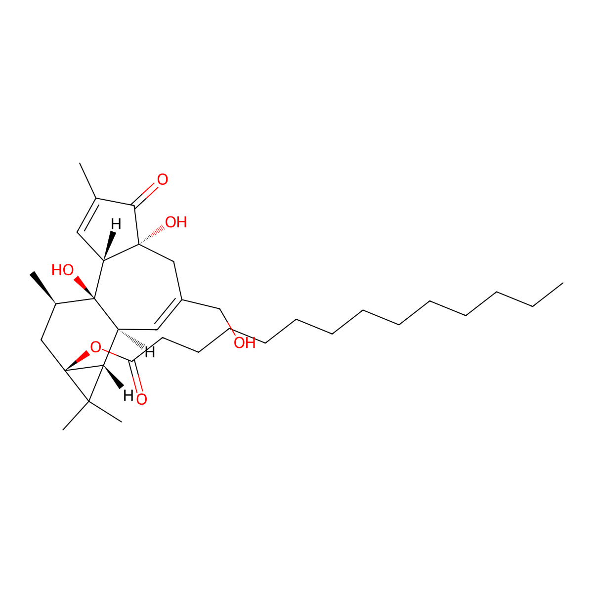 12-Deoxyphorbol-13-tetradecanoate molecular structure, CAS 53414-26-9
