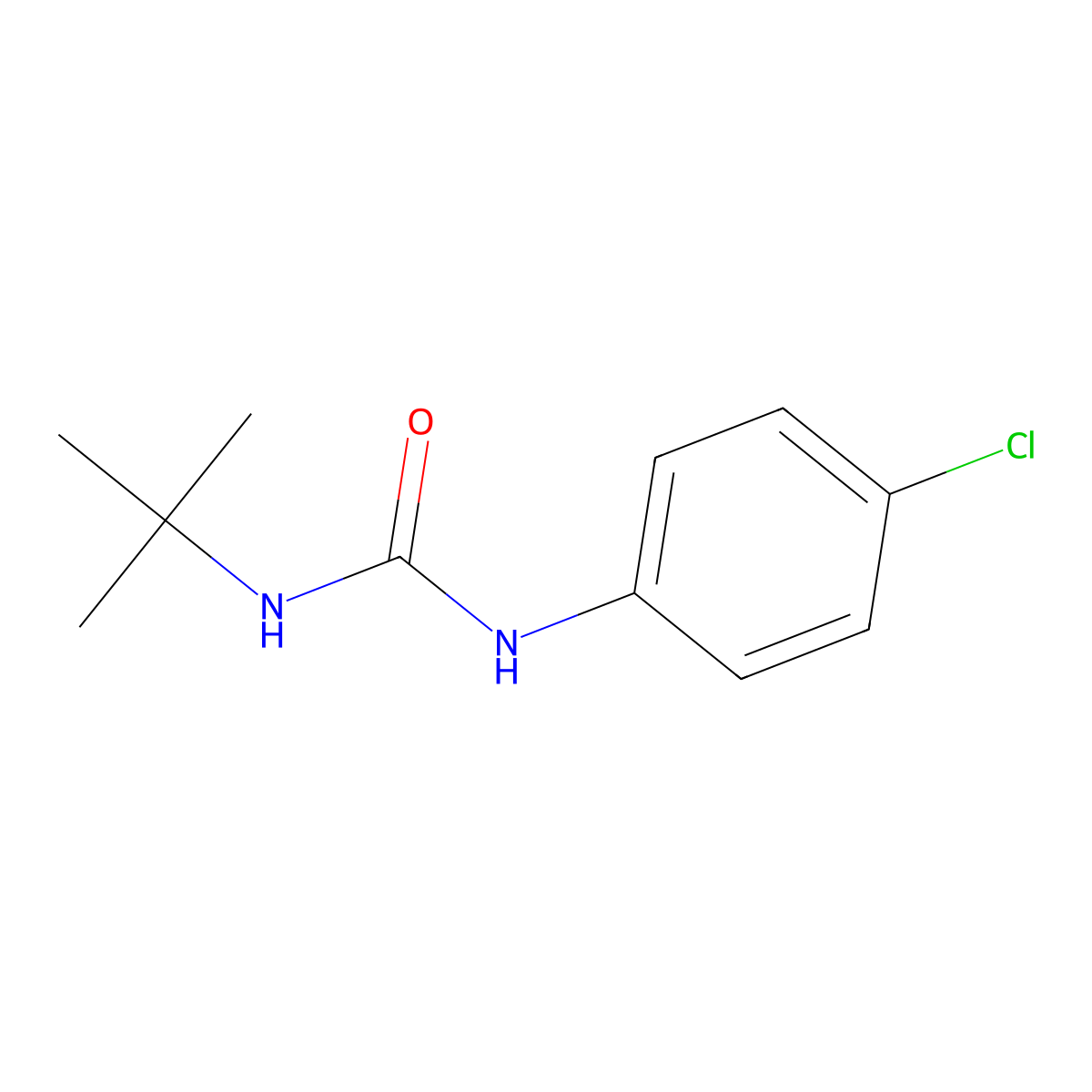 1-(tert-Butyl)-3-(4-chlorophenyl)urea molecular structure, CAS 53414-33-8