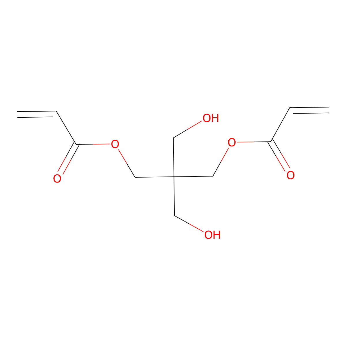 2-Propenoic acid, 1,1'-(2,2-bis(hydroxymethyl)-1,3-propanediyl) ester molecular structure, CAS 53417-29-1
