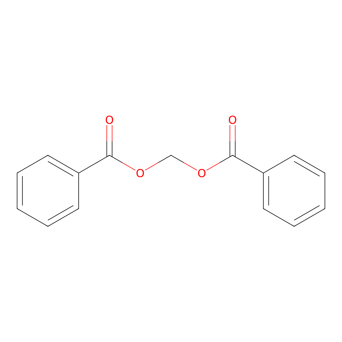 Methanediyl dibenzoate molecular structure, CAS 5342-31-4