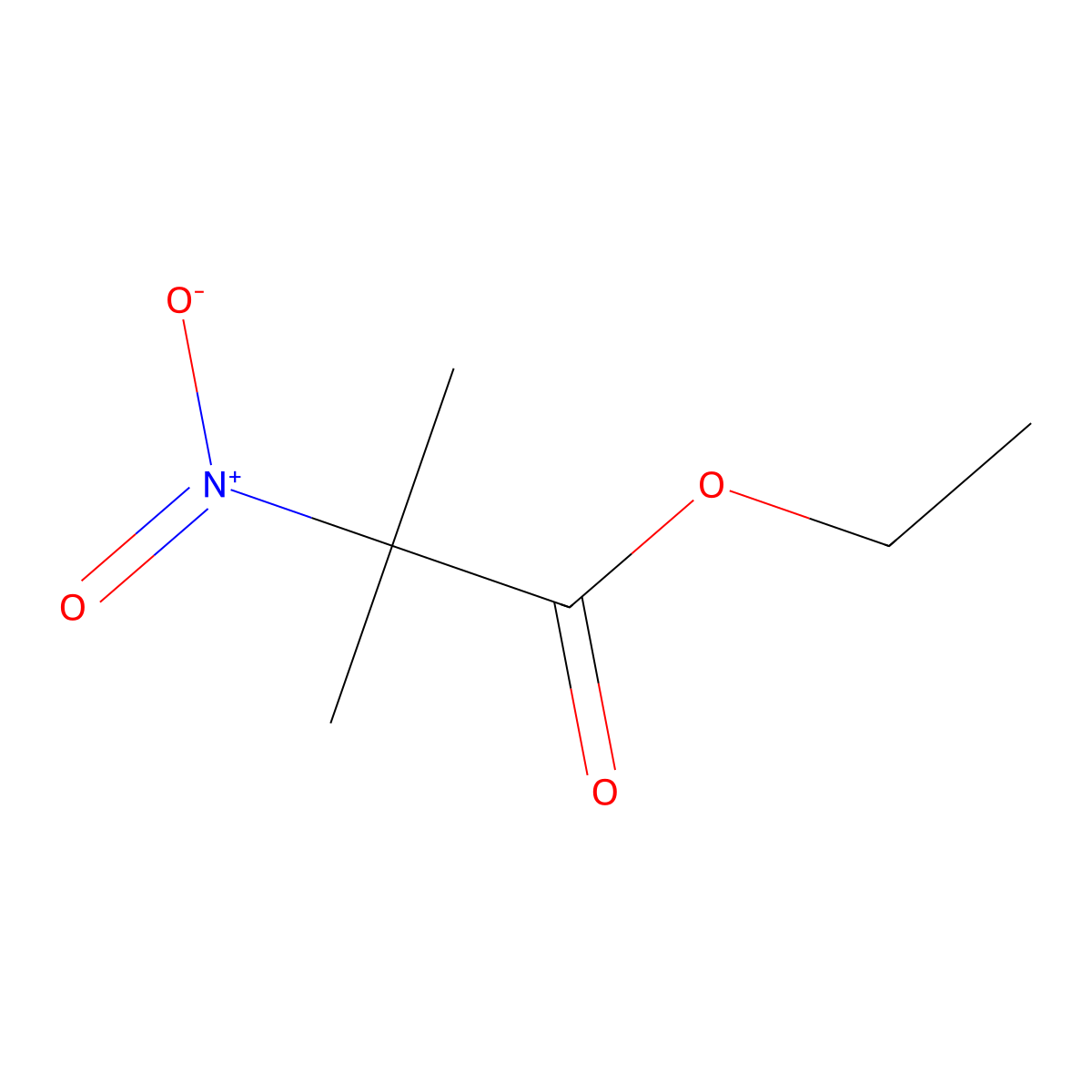 Ethyl 2-methyl-2-nitropropanoate molecular structure, CAS 5342-77-8