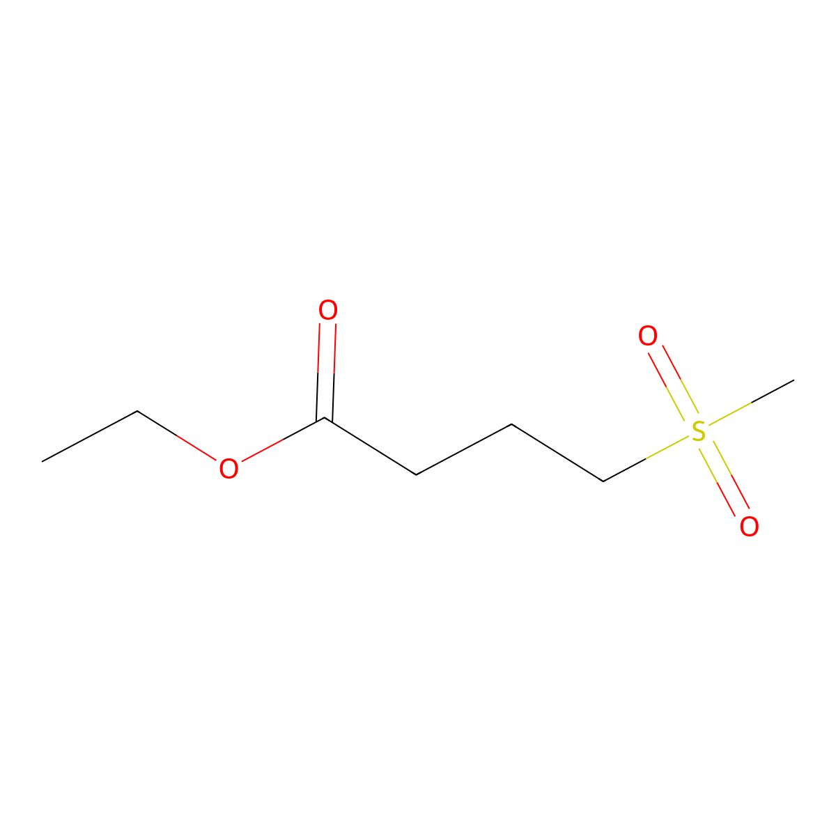 Ethyl 4-(methylsulfonyl)butanoate molecular structure, CAS 5342-81-4