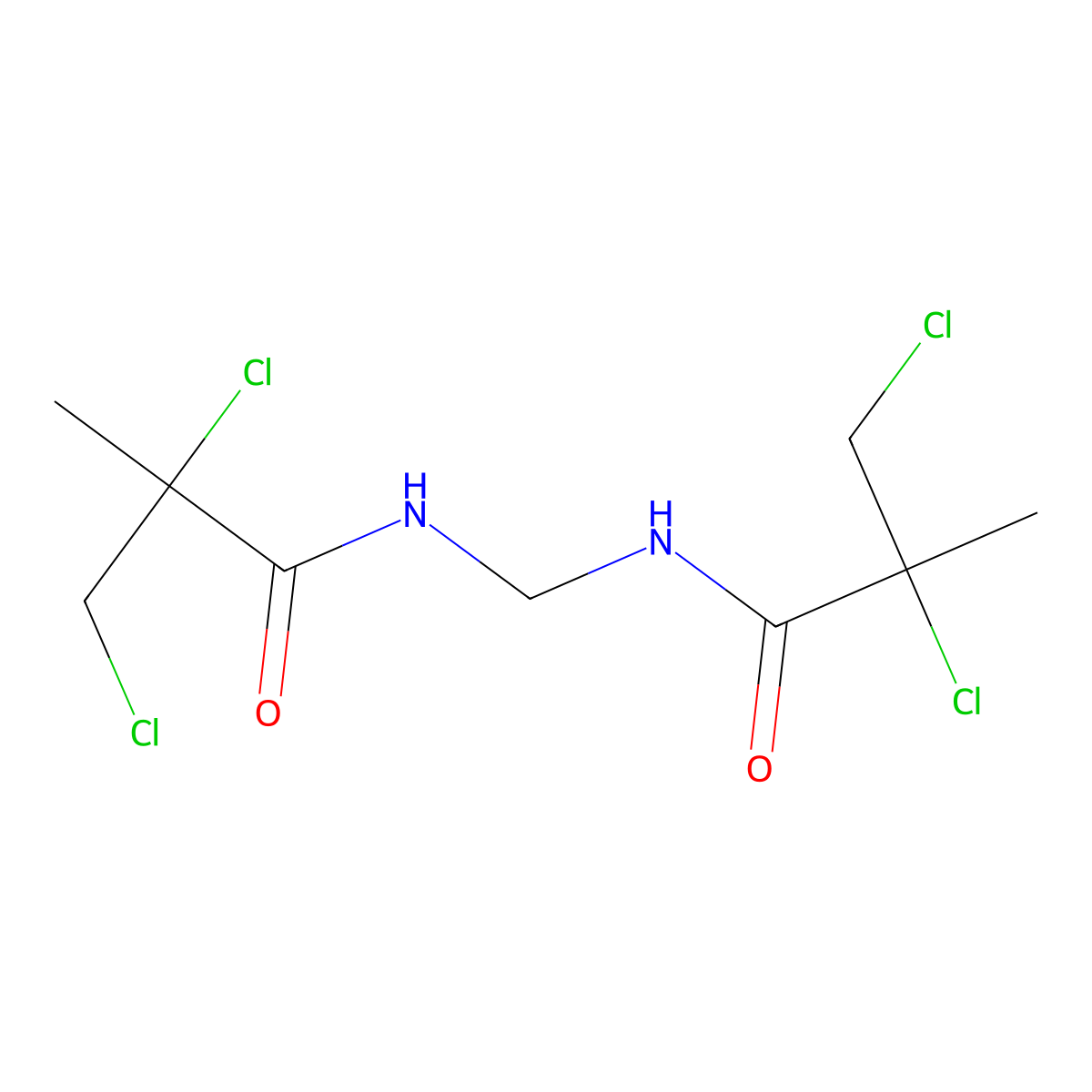 2,3-dichloro-N-[[(2,3-dichloro-2-methylpropanoyl)amino]methyl]-2-methylpropanamide molecular structure, CAS 5342-90-5