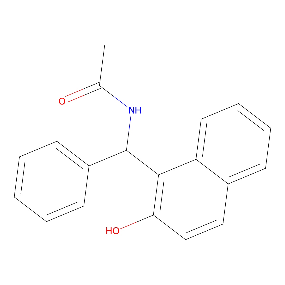 N-[(2-Hydroxy-1-naphthalenyl)phenylmethyl]acetamide molecular structure, CAS 5342-92-7
