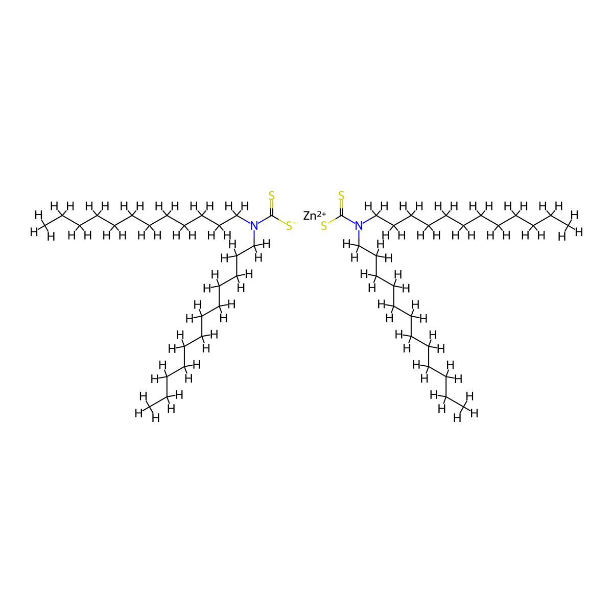 ZINC bis(didodecylcarbamodithioate) molecular structure, CAS 53423-99-7