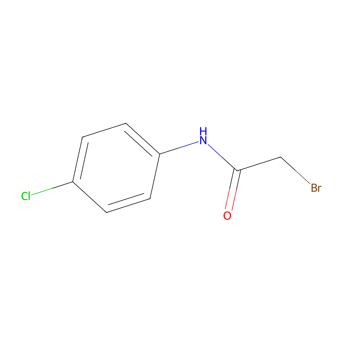 2-Bromo-n-(4-chlorophenyl)acetamide molecular structure, CAS 5343-64-6
