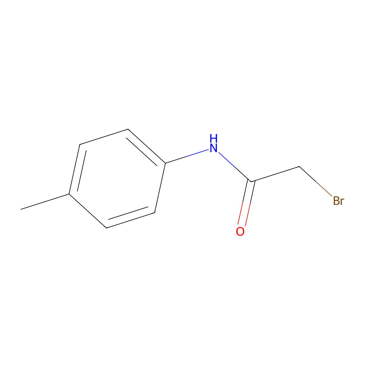 2-Bromo-N-(4-methylphenyl)acetamide molecular structure, CAS 5343-65-7